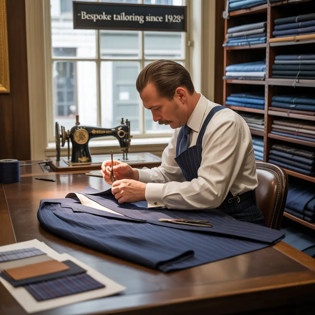 Tailor taking precise measurements